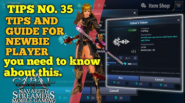 TIPS AND GUIDE FOR NEWBIE PLAYER YOU NEED TO KNOW ABOUT THIS CABAL MOBILE TIPS NO. 35