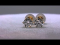 ダイヤモンド ピアス 1.032ct(Total) SI2-E-3EXCELLENT/H&C K18 中央宝石研究所 鑑定書付