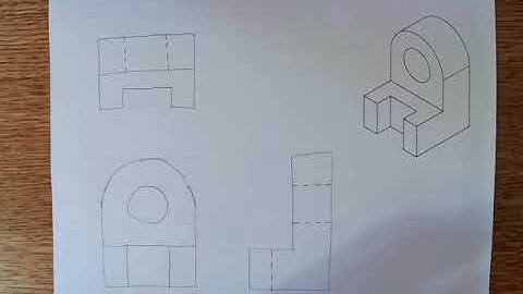Sketching Dimensioned Multiview Drawing Example