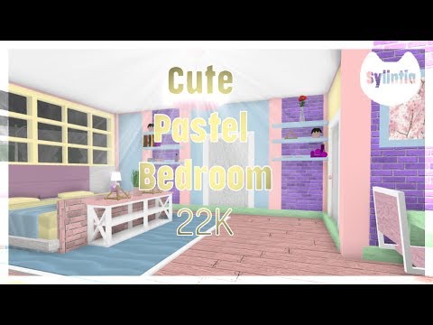 Cute Pastel Bedroom 22k Bloxburg Speedbuild Youtube - bloxburg tumblr green master bedroom speed build 22k roblox
