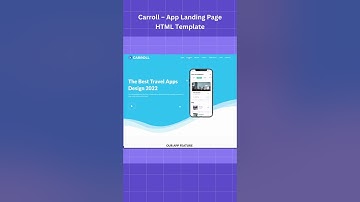 Carroll – App Landing Page HTML Template #htmltemplate #websitetemplate