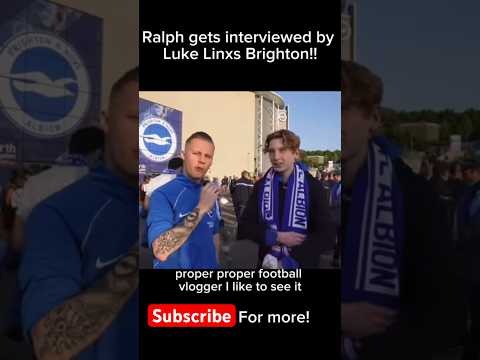 My pre-match interview with LukeLinxBrighton for Brighton vs Man City #lukelinxbrighton #bhafc