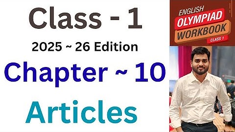 IEO ~  International  English Olympiad |  Class- 1 | C- 10 | Articles | By - Sudhir Sir