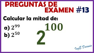 El 90% de personas se equivocan en esta pregunta de examen sobre potenciación. PE 13