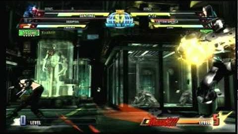 MVC3 Online Rank Match #3: Kvalkrin (Deadpool, Sentinel, Phoneix) vs BAL22 (X-23, C.America, Zero)