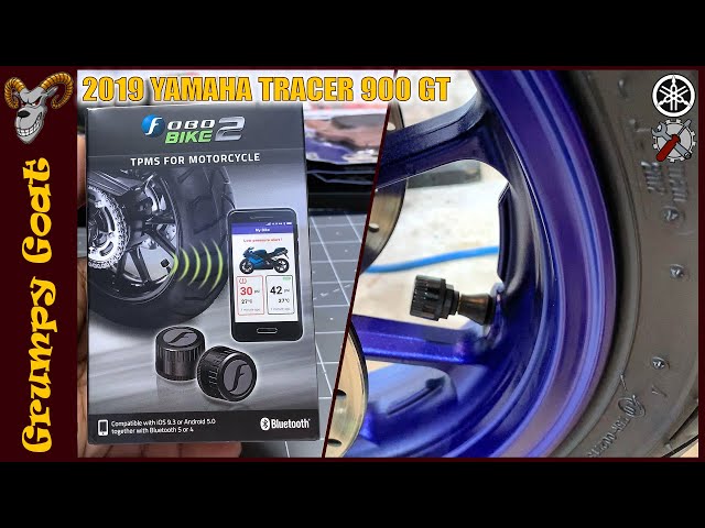 FOBO Bike 2 Tire Pressure Monitoring System Install, Review, Test Ride | 2019 Yamaha Tracer 900 GT class=