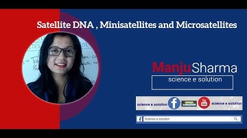 Satellite DNA| Minisatellites and Microsatellites| Molecular Biology| Manju Sharma