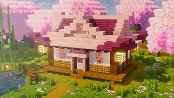 ⛏️ Minecraft : Small Cherry Japanese House Tutorial
