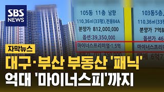 대구·부산 부동산 '패닉'…억대 '마이너스피'까지 등장 (자막뉴스) / SBS