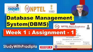 Data Base Management System Week 1 Assignment answers NPTEL 2025 DBMS week 1 solutions IITKGP