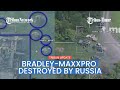  russia shows footage of destroying maxxpro and bradley usmade infantry fighting vehicles