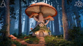 Mushroom House l Create a Fantasy Environment in Blender 4.0