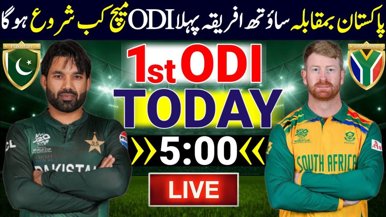 Pak vs Sa 1st ODI Match 2024 Schedule Time Table | Pakistan Vs South ...