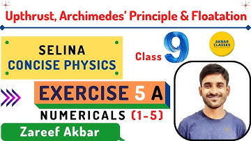Selina Concise Physics Class 9 ICSE – Ex 5(A) Numericals (Q1–5) Solved