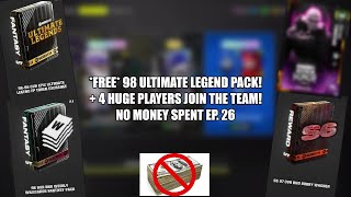 *FREE* 98 ULTIMATE LEGEND PACK! + 4 HUGE PLAYERS JOIN THE TEAM! - Madden 24 No Money Spent Ep. 26.