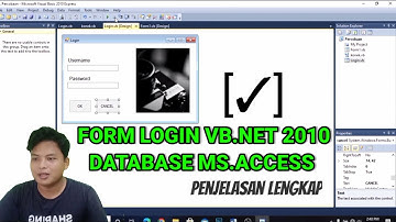 VB.NET - CARA MEMBUAT FORM LOGIN SEDERHANA MENGGUNAKAN VISUAL BASIC 2010 DAN DATABASE MS.ACCESS