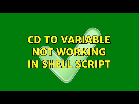cd to variable not working in shell script
