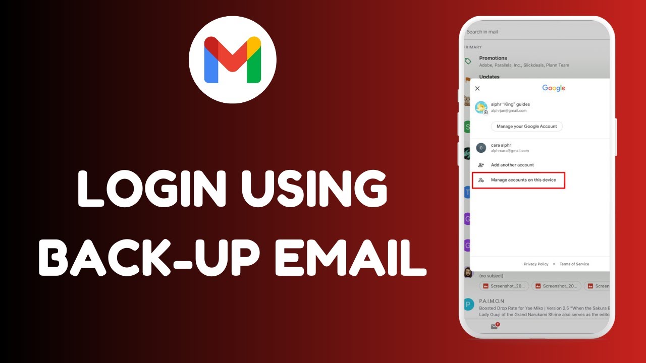 How to Login Gmail Without Password Using Backup Email - YouTube