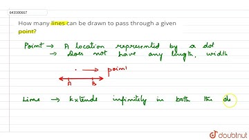 How many lines can be drawn to pass through a given point? | 7 | FUNDAMENTAL GEOMETRICAL CONCEPT...