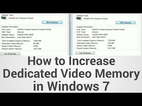 How To Increase Dedicated Video Memory