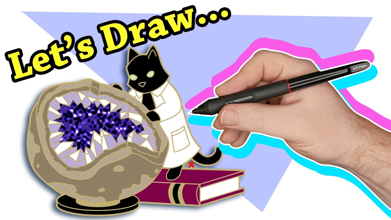 Let's Draw the Geology Cat (Amethyst Geode) Hard Enamel Pin - YouTube