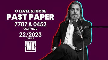 O Level and IGCSE Accounting yearly Past paper solution 7707 & 0452 P22 O/N 2023.