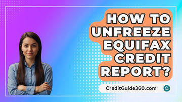 How To Unfreeze Equifax Credit Report? - CreditGuide360.com