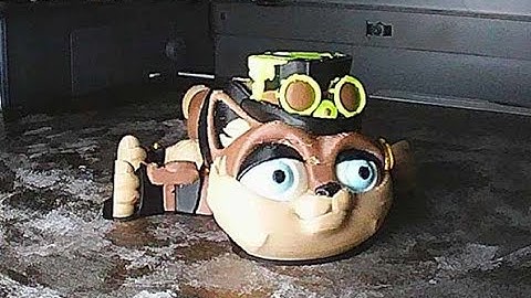 3D Print Timelapse - Bambu Lab P1S - Flexi Factory Steampunk Cat in 24 seconds