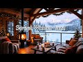 Sweet Winter Jazz Music for Working ❄ Cozy Lakeside Coffee Porch Ambience &amp; Smooth Jazz Instrumental