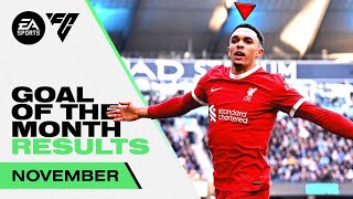November's Goal of the Month Winner! | Nunez stunner, Salah skill & Trent Alexander-Arnold