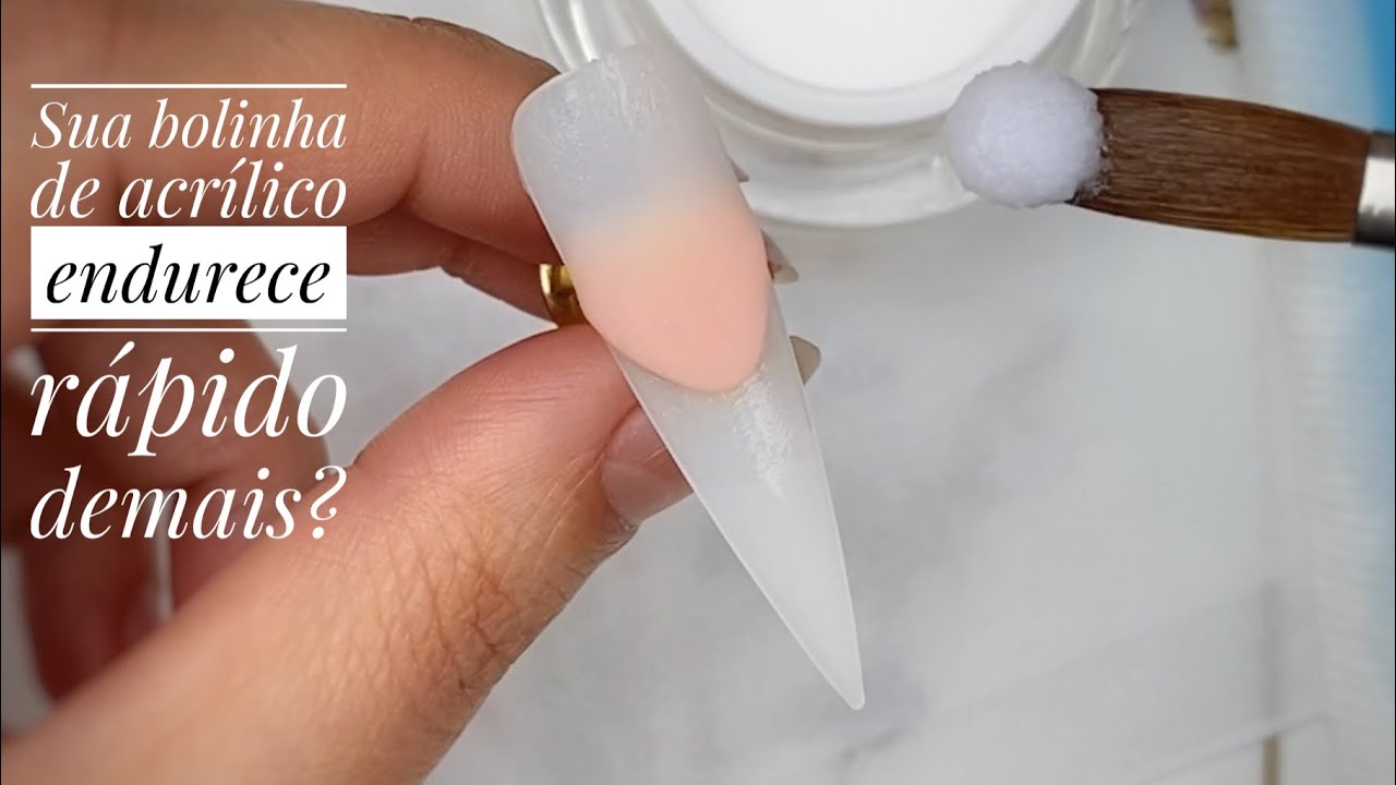 Dica para a pérola (bolinha) de acrílico não endurecer tão rápido. Acrílico para iniciantes