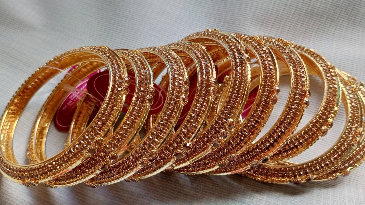 Ston City Gold Churi / Stone Churi Design /Stone Churi Price in