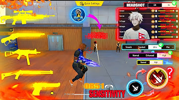 Free Fire Headshot setting 2025 ⚡ Best Sensitivity Settings ⚙️| Sensitivity + Hud Settings Free Fire