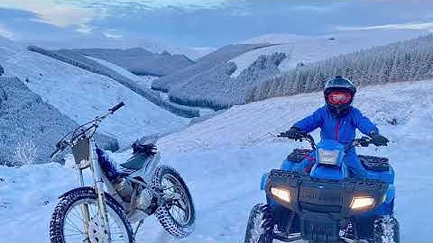 Polaris Sportsman 110 in snowy Scotland