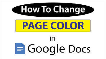 How To Change The Page Color In Google Docs | PC | 👍