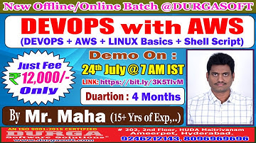 DEVOPS with AWS Offline/Online Training @ DURGASOFT