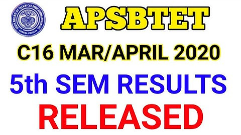 APSBTET C16 MAR/APRIL 2020 5TH SEMESTER RESULTS RELEASED || APSBTET 2020 LATEST UPDATES ||