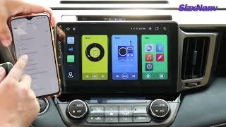 SizxNanv 2013-2018 TOYOTA RAV4 android radio stereo carplay GPS navigation bluetooth  installation
