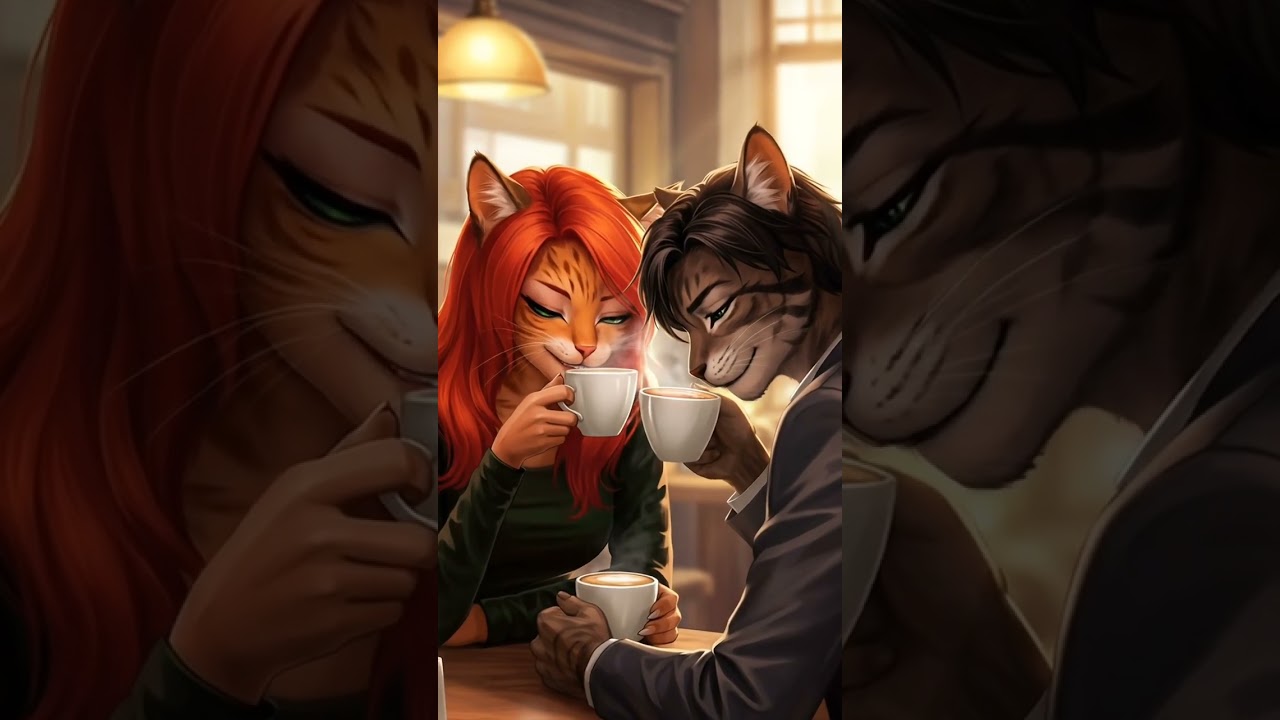 Human Cats tea time