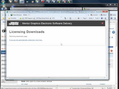 Downloading and Installing the Mentor Licensing Software