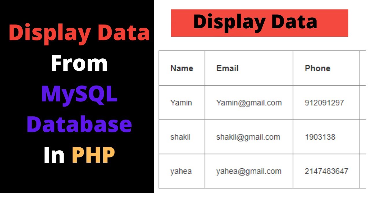 #6 Display Data From MySQL Database In PHP | Student Management System ...