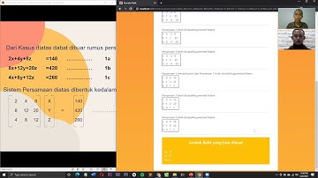 Aplikasi SPL Eliminasi Gauss-Jordan Berbasis Website - Studi Kasus Konveksi Batik