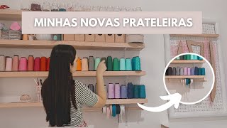 ORGANIZANDO ATELIÊ DE COSTURA : COMO FAZER PRATELEIRAS DE MADEIRA COM PORTA FITAS