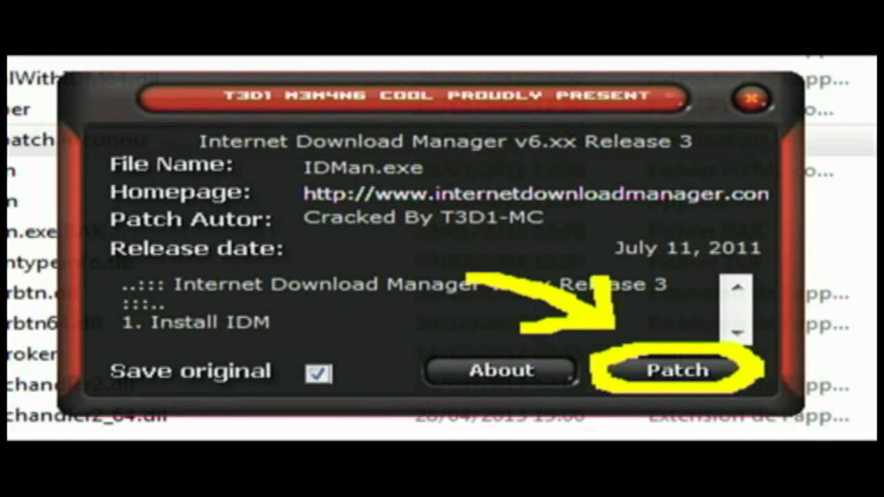 inconnu astuces _ idm 6.15 + patch ( idm a vie ) - YouTube