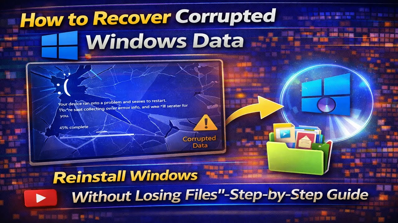 Recover Corrupted Windows Data | Reinstall Windows Without Losing Files ...