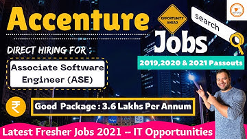 Accenture లో Software Engineer ఉద్యోగాలు || Salary: 3.6L + PA || 2019,2020,2021 Pass Outs Can Apply