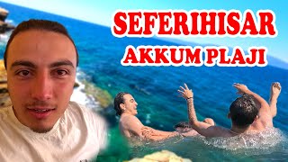 SEFERİHİSAR AKKUM PLAJI KAMP VLOG - AKKUM PLAJINA ÇADIR KURDUK -Alkol, çadır, gece, deniz izmir vlog