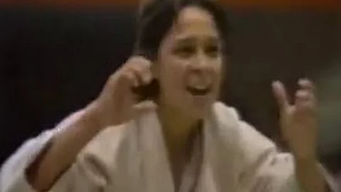 JUDO 1983 Pan American Games: AnnMaria Burns (USA)...