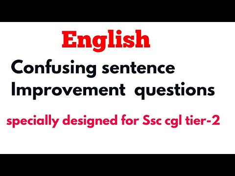 confusing Sentence improvement questions - for ssc cgl tier-2 || ssc ...