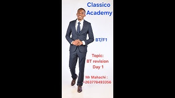 ACCA BT revision day 1